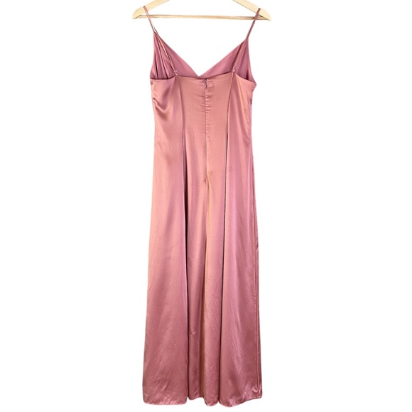 Reformation Lya Pink Silk Dress Size 4 - Picture 8 of 16